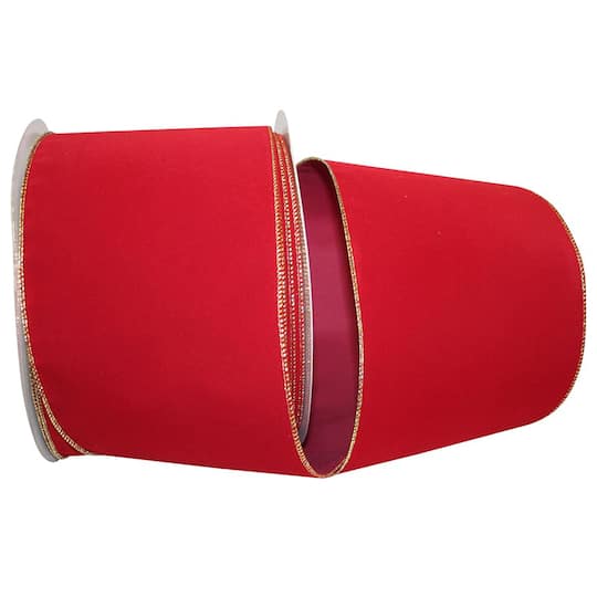 JAM Paper 6" x 50yd. Velvet Wired Ribbon